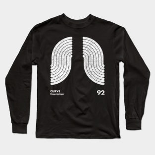 Curve / Doppelganger / Minimalist Artwork Design Long Sleeve T-Shirt